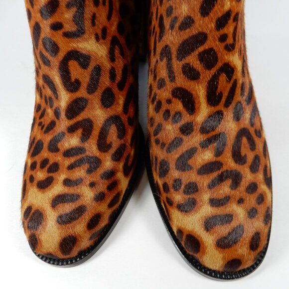 Steve Madden Jozie Bootie Size 7 Genuine Calf Hair Leather Leopard NEW $140 - Picture 3 of 12